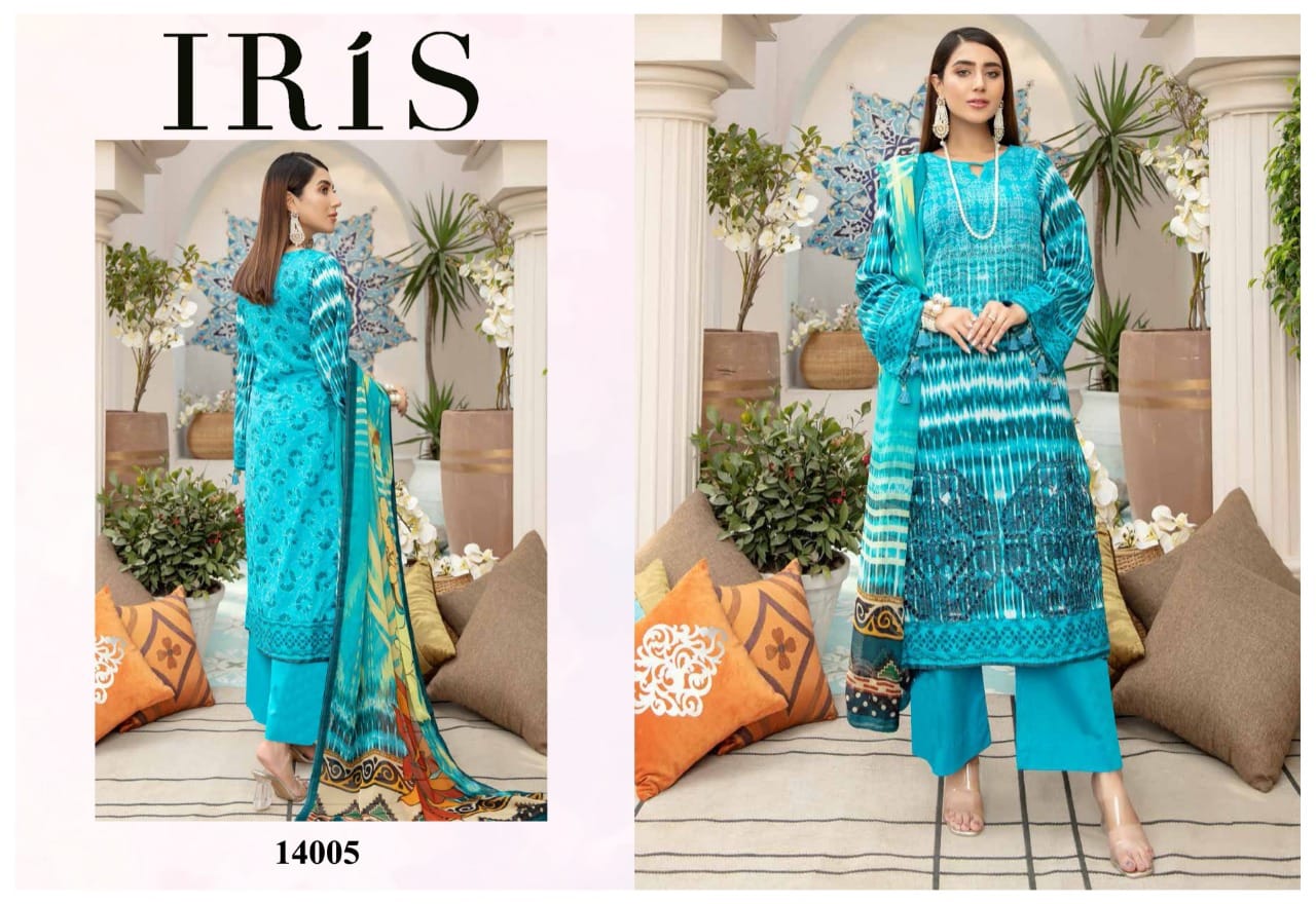 Iris 14 Ready Made Ethnic Wear Cotton Karachi Latest Dress Collection